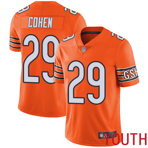 Chicago Bears Limited Orange Youth Tarik Cohen Alternate Jersey NFL Football 29 Vapor Untouchable